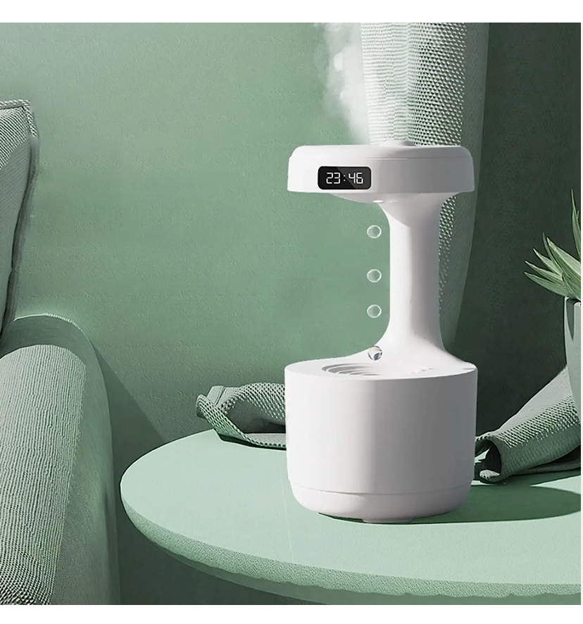 Humidificador Antigravedad Con Reloj