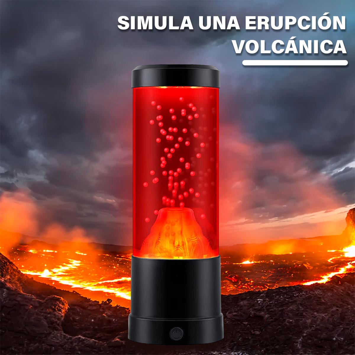 Lámpara Led Multicolor De Volcán